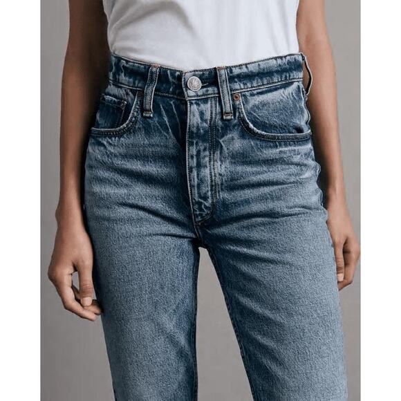 Rag & Bone Nina High Rise Straight Ankle Cigarette Jean in Norwalk 31 - Picture 2 of 4